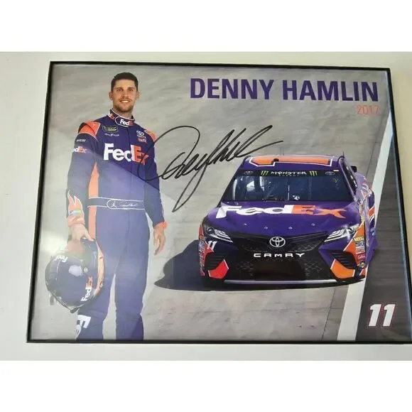 Denny Hamlin Nascar Hero Card 2017 Signed - Picture 4 of 5